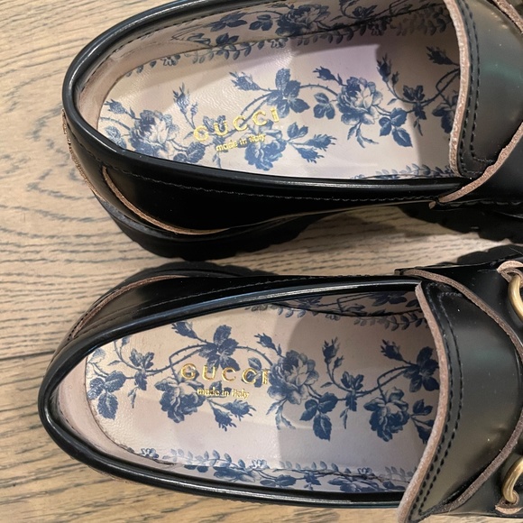 Gucci Shoes - Women's Lug Sole Horsebit Loafers - Picture 2 of 7